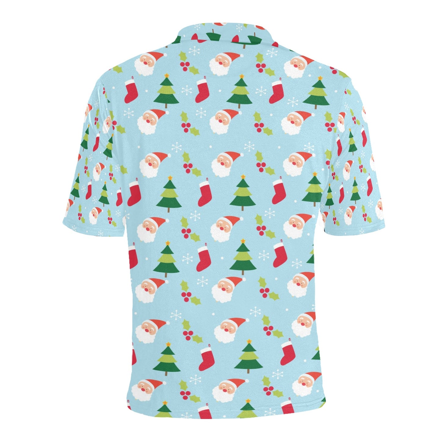 Santa Themed Print Design LKS301 Men Polo Shirt