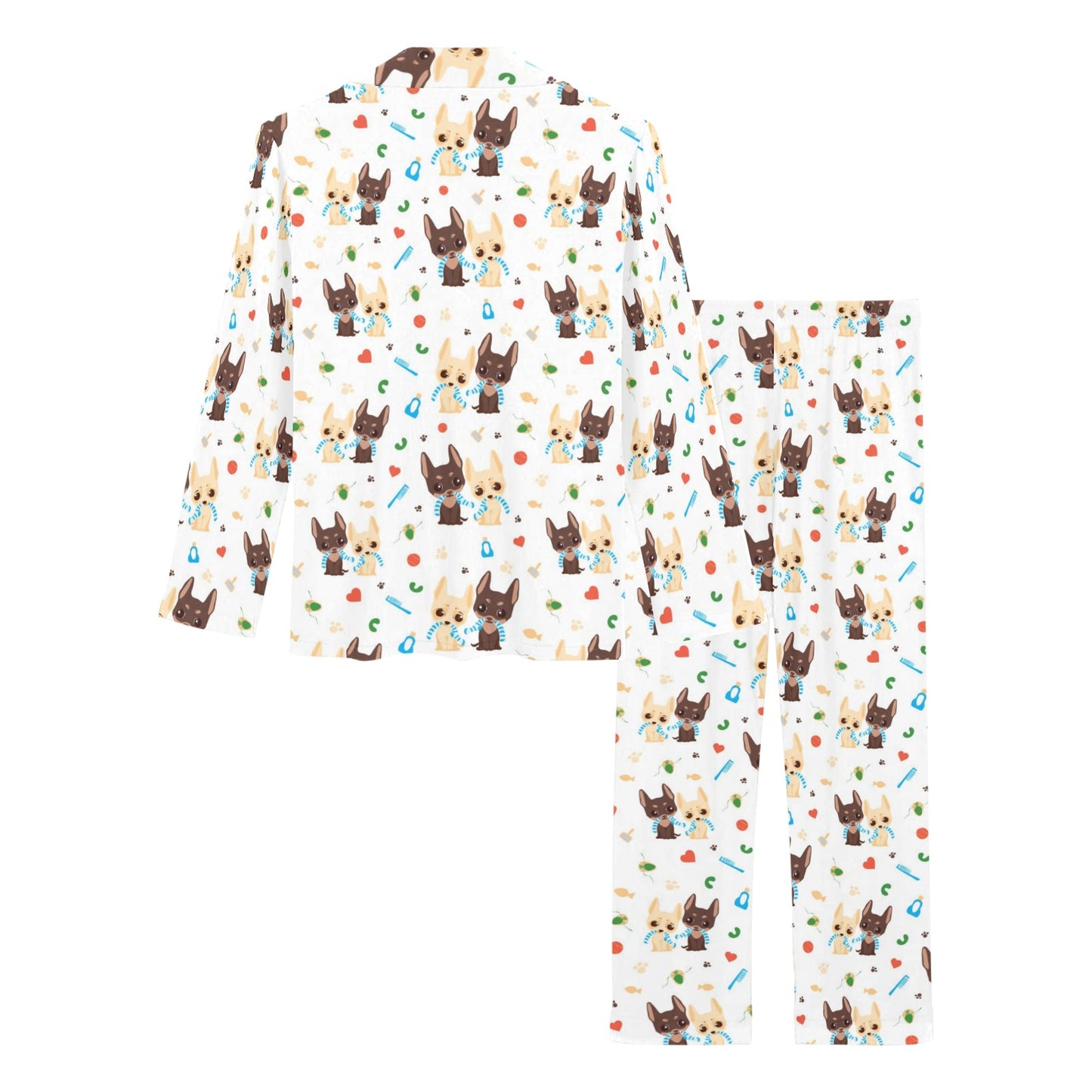 Chihuahua Pattern Print Design 06 Women's Long Pajama Set
