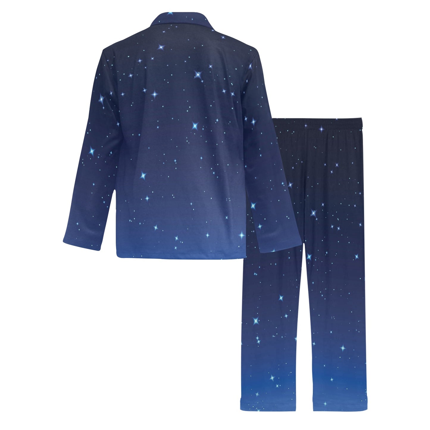 Night sky Pattern Print Design A01 Men's Long Pajama Set