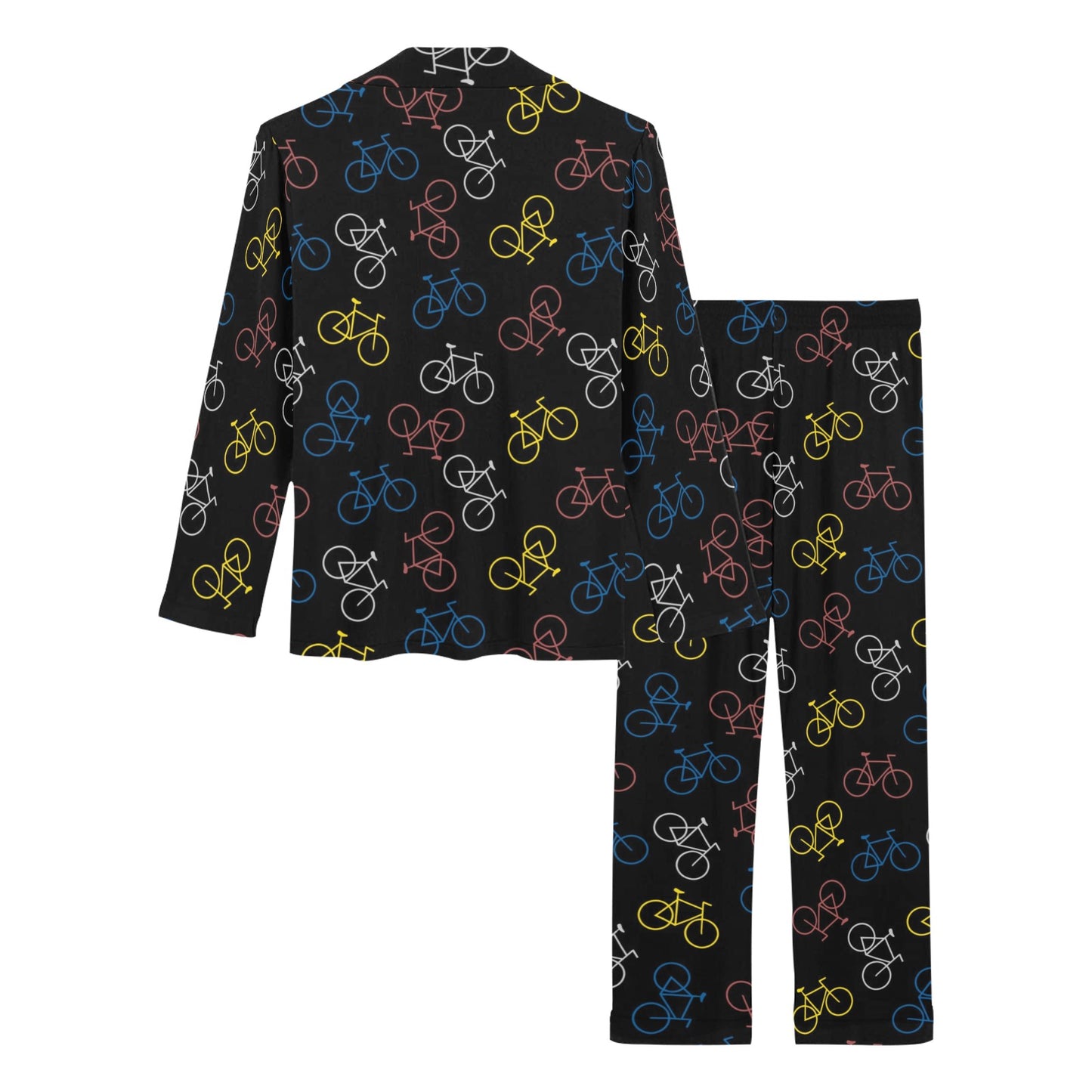 Bicycle Pattern Print Design 03 Women's Long Pajama Set