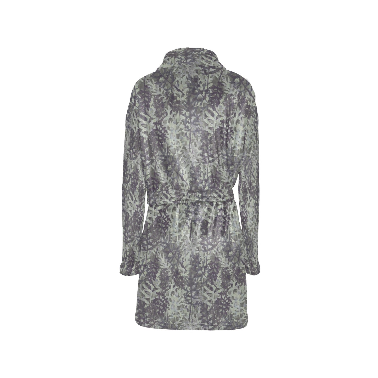Camouflage Fern Pattern Print Design 05 Women's Fleece Robe