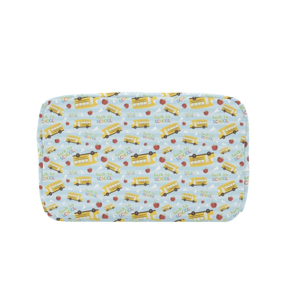 School Bus Back To School Print Design LKS303 Insulated Lunch Bag