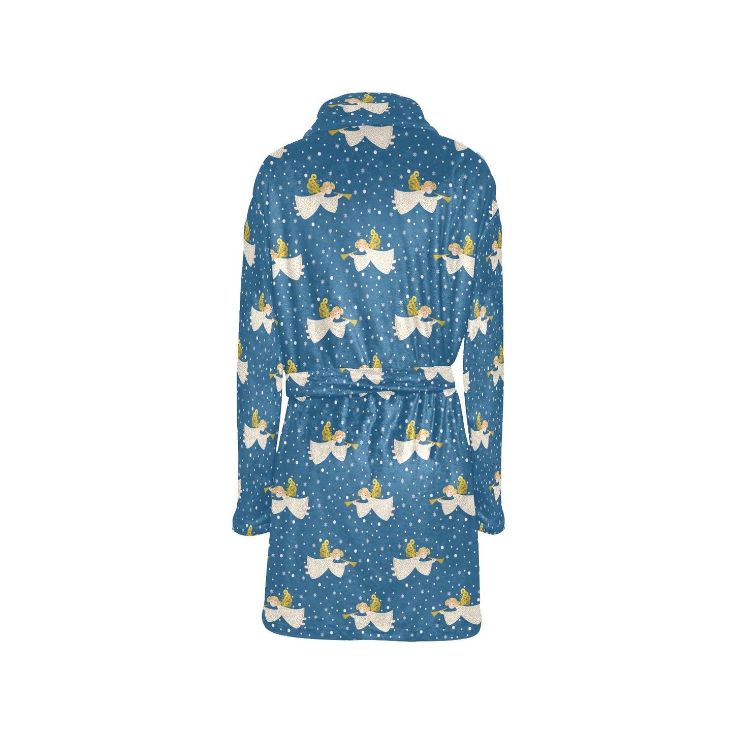 Angel Pattern Print Design 08 Women's Fleece Robe