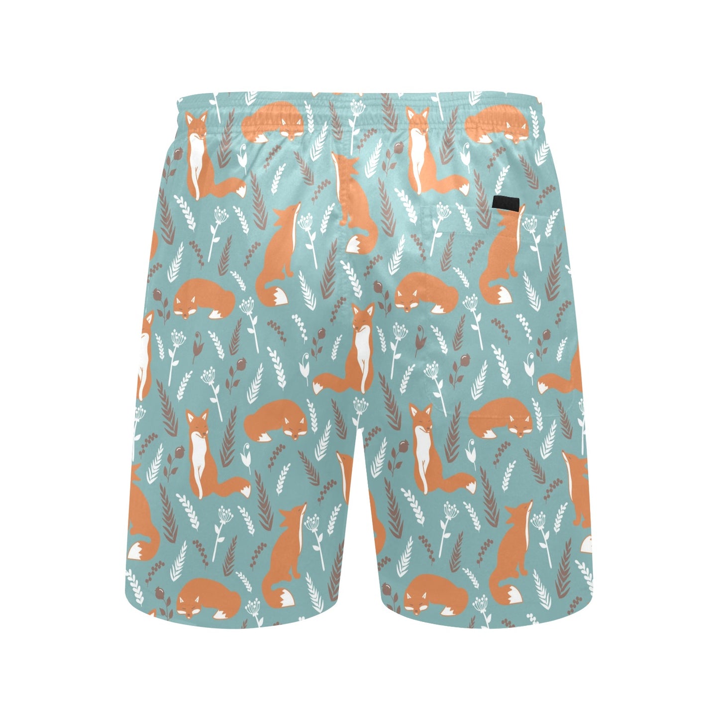 Fox Forest Print Pattern Men's Swim Trunks Beach Shorts