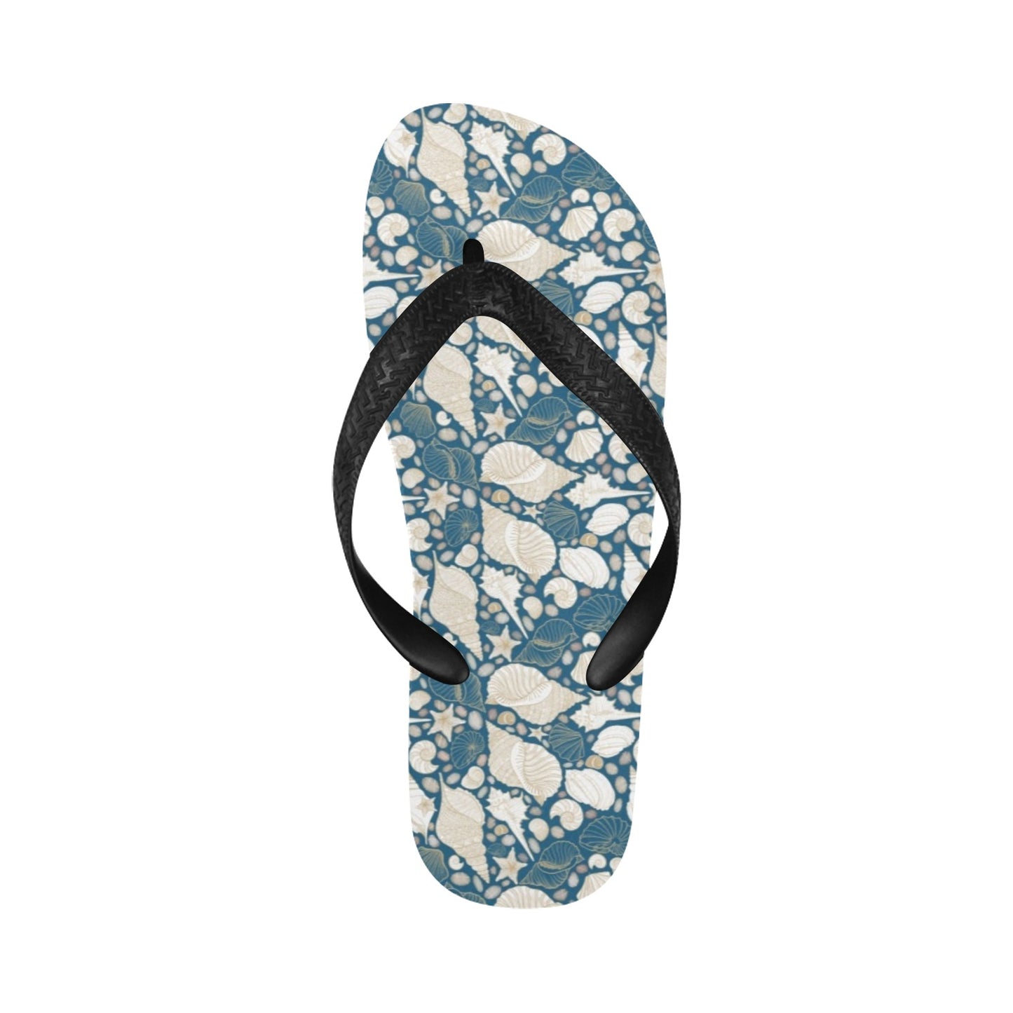 Seashell Print Design LKS308 Flip Flops