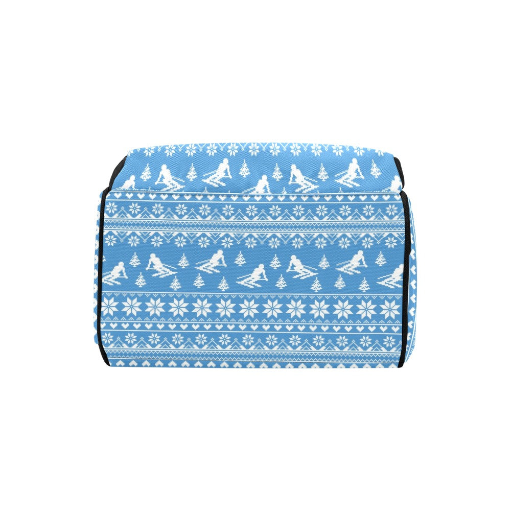 Ski Knit Pattern Print Design LKS302 Diaper Bag Backpack