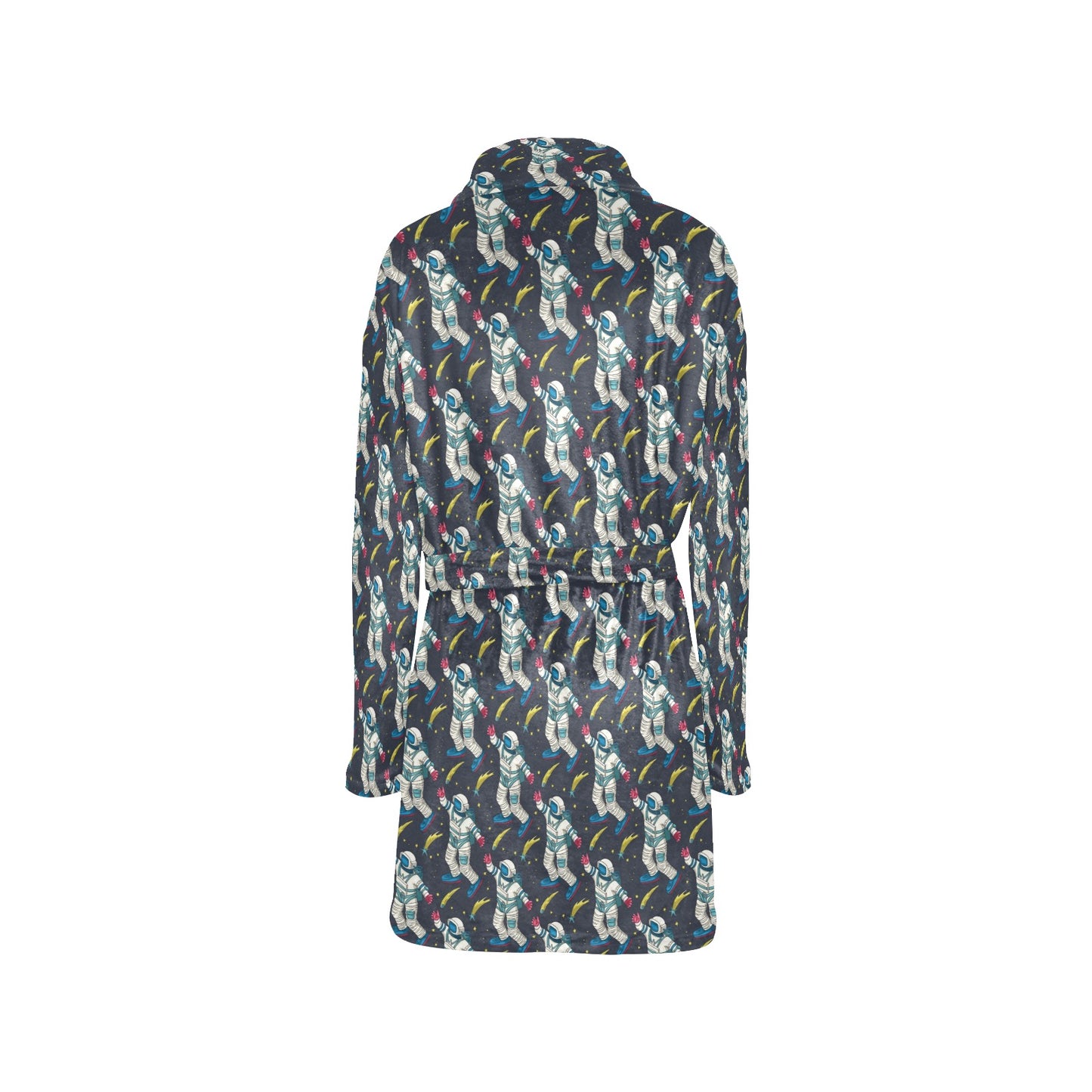 Astronaut Pattern Print Design 04 Women's Fleece Robe