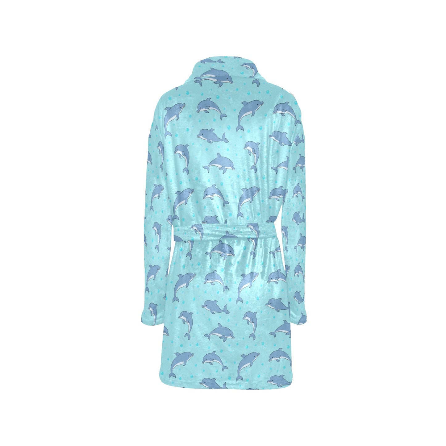 Dolphin Baby Cute Print Pattern Women's Fleece Robe