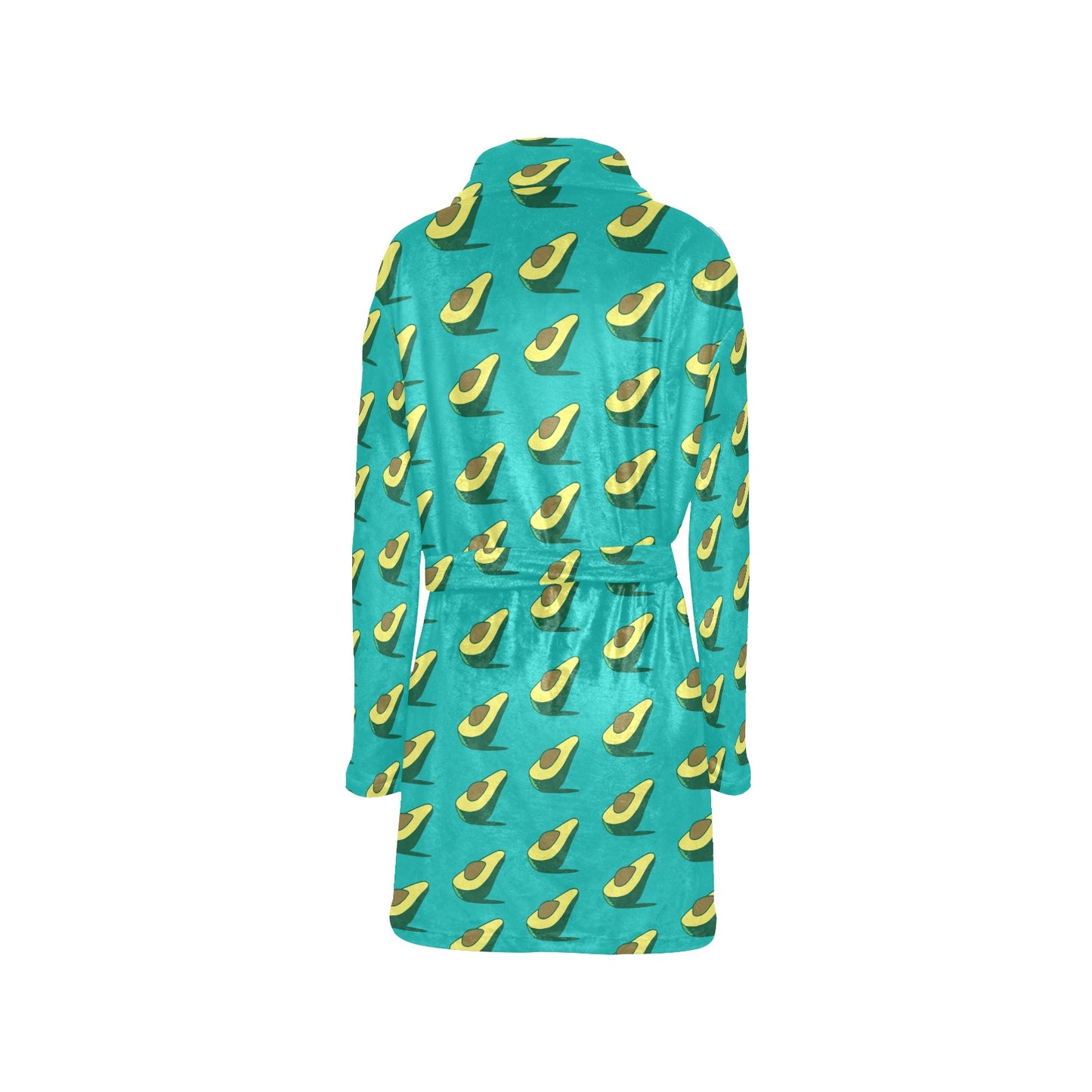 Avocado Pattern Print Design 03 Women's Fleece Robe