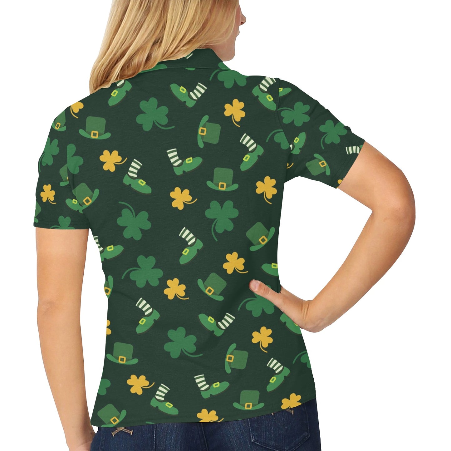 St Patricks Day Print Design LKS306 Women's Polo Shirt
