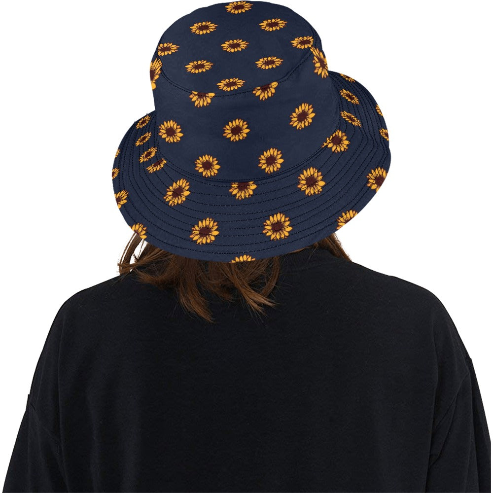 Sunflower Print Design LKS304 Unisex Bucket Hat