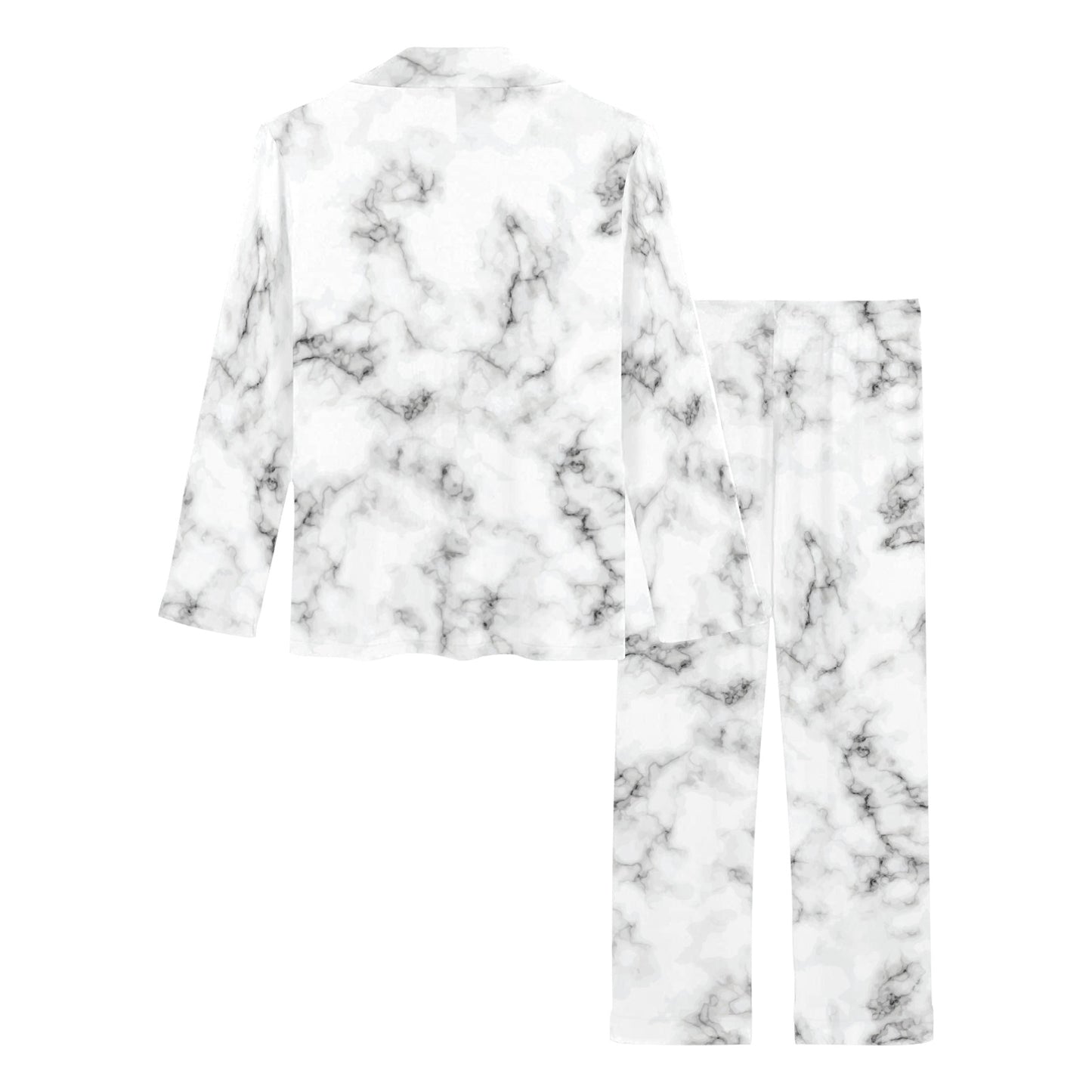 Marble Pattern Print Design 01 Women's Long Pajama Set