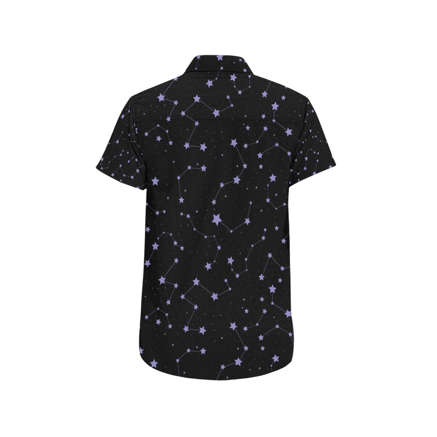 Star Print Design LKS303 Men Short Sleeve Button Up Shirt