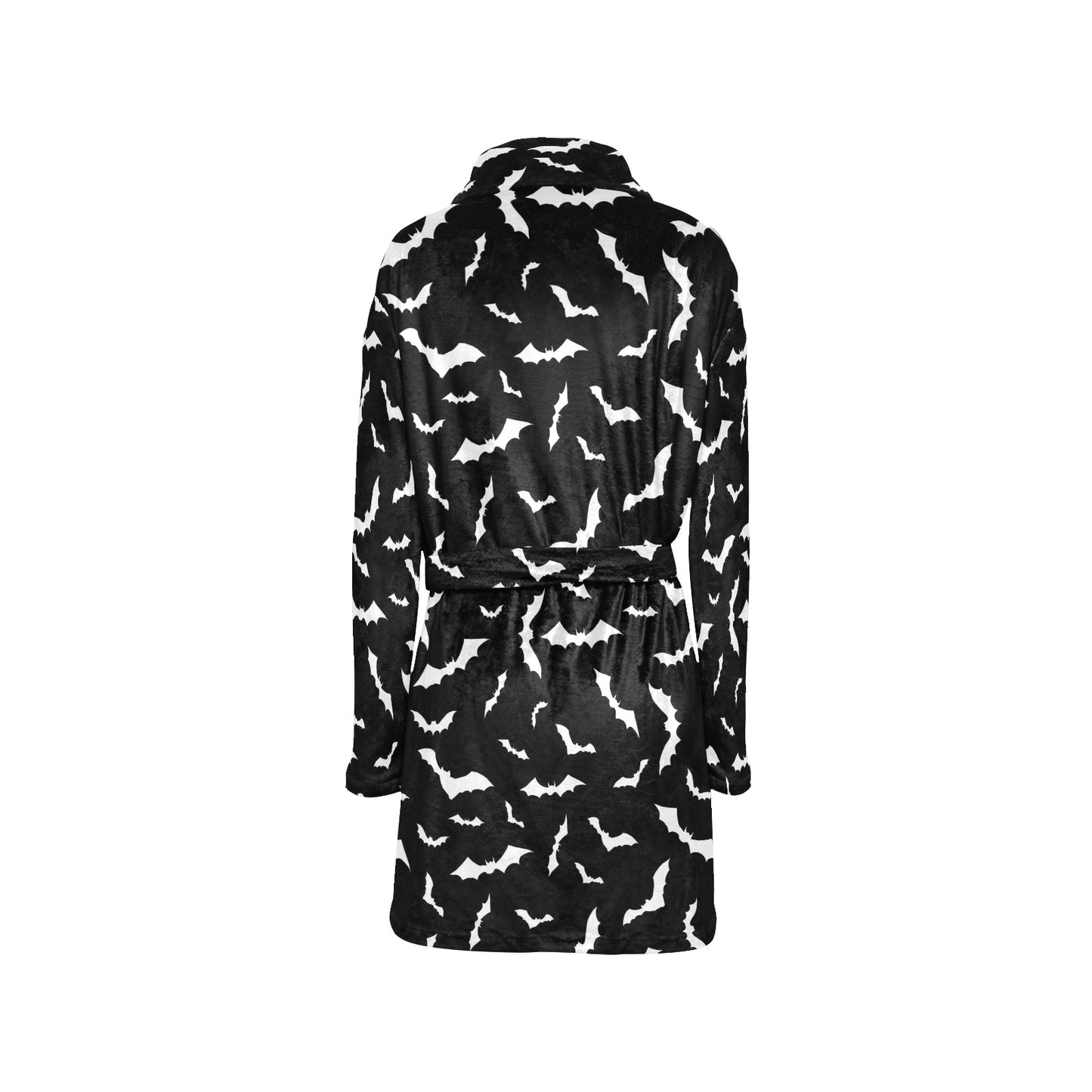 Bat Pattern Print Design 05 Women's Fleece Robe