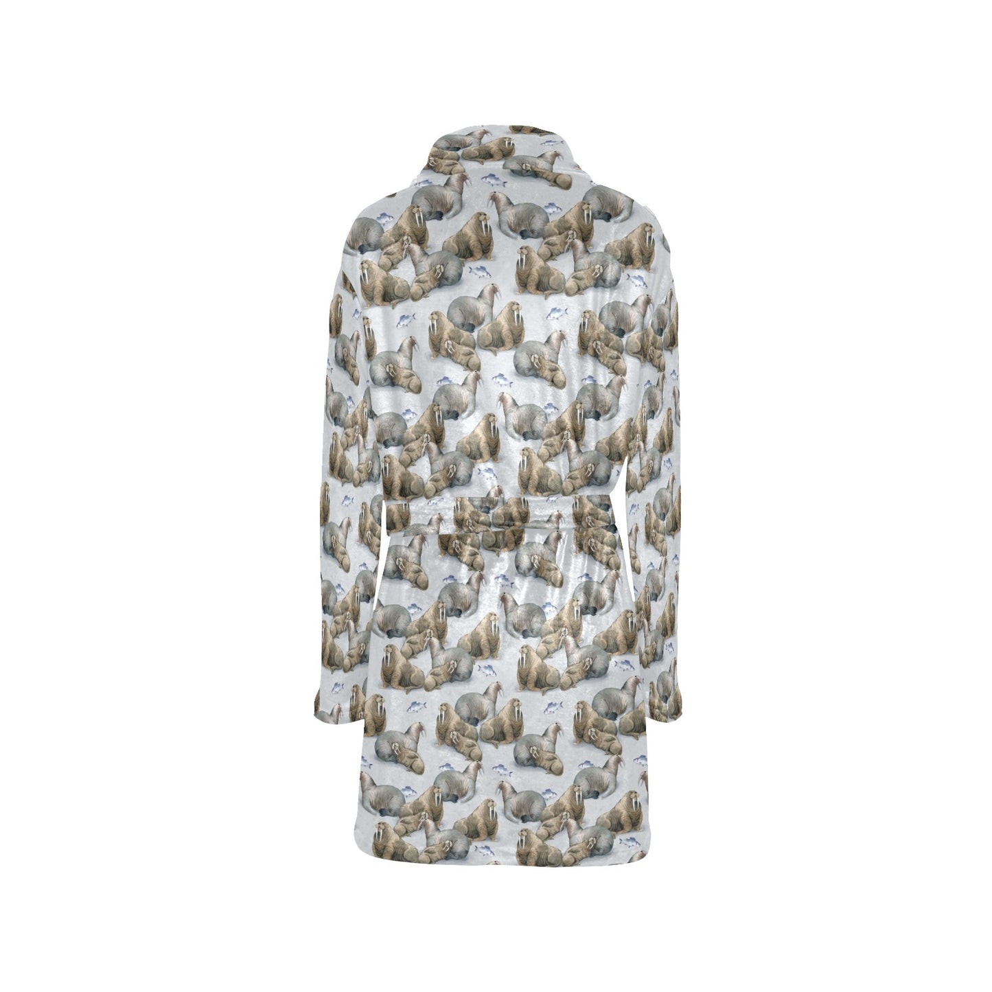 Walrus Print Design LKS401 Women's Fleece Robe