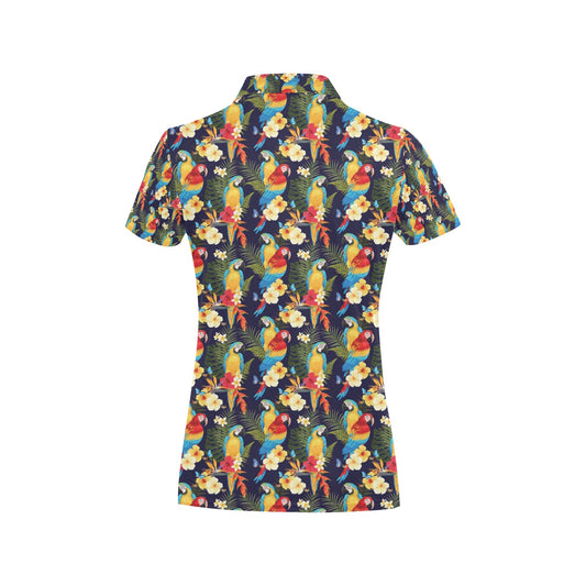 Parrot Themed Design Women's Polo Shirt