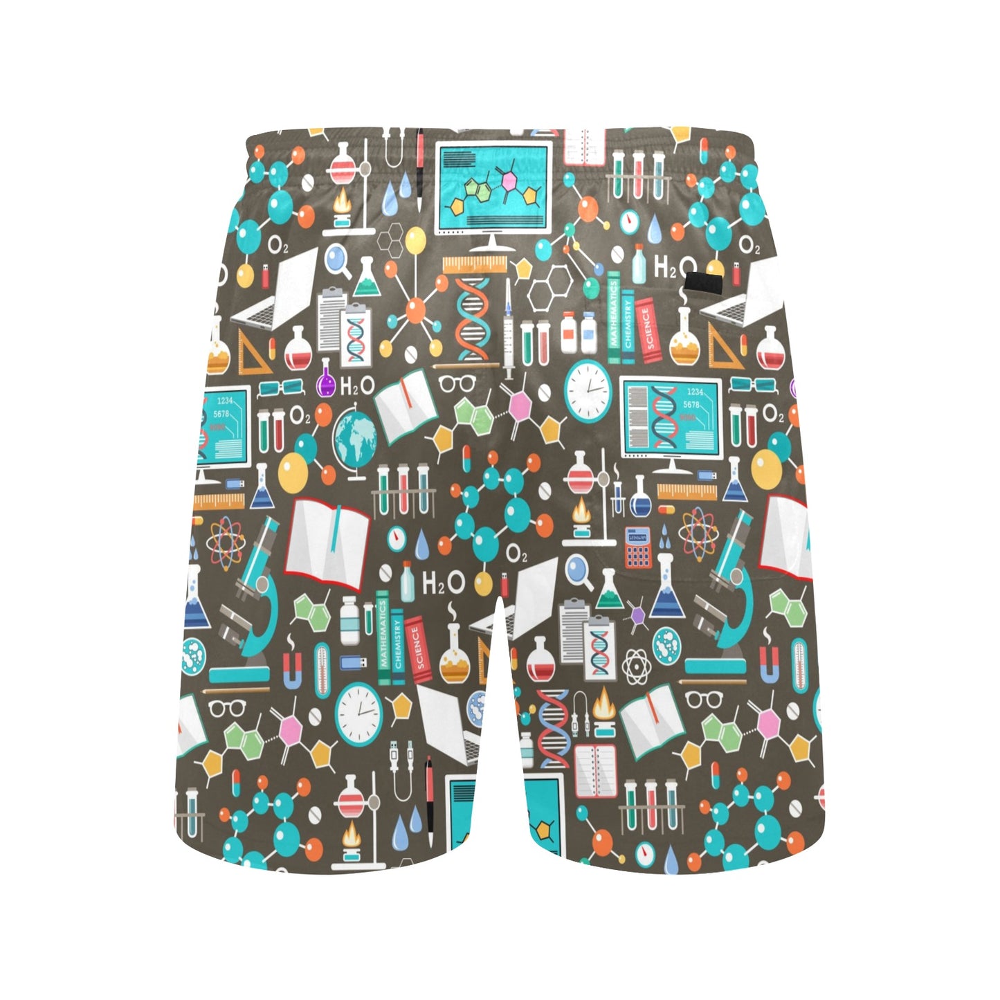 Science Print Design LKS303 Men's Swim Trunks Beach Shorts