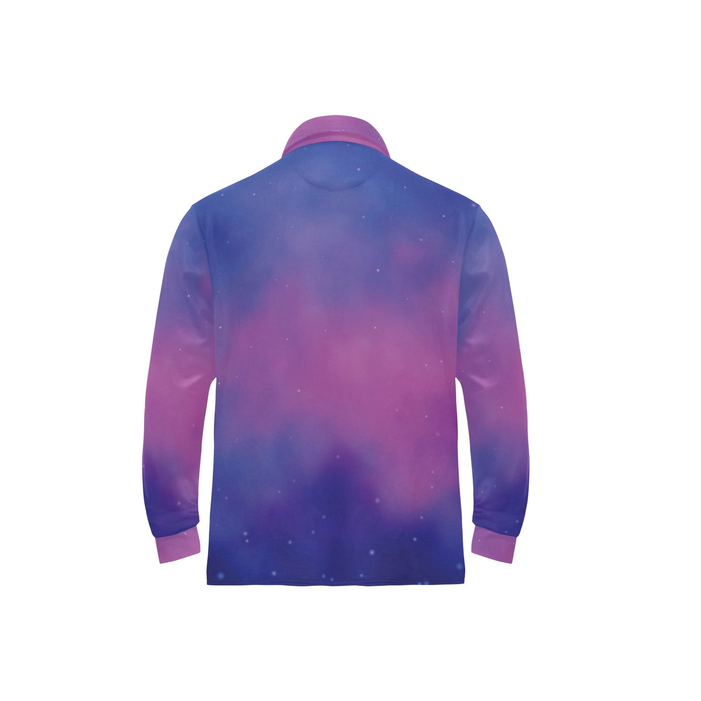 Nebula Pattern Print Design A05 Long Sleeve Polo Shirt For Men's
