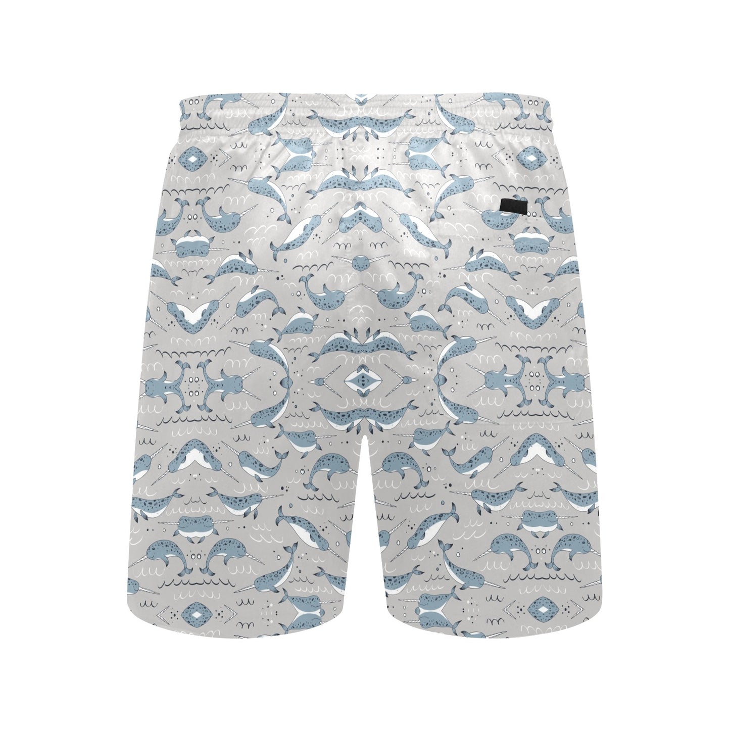 Narwhal Pattern Print Men's Swim Trunks Beach Shorts