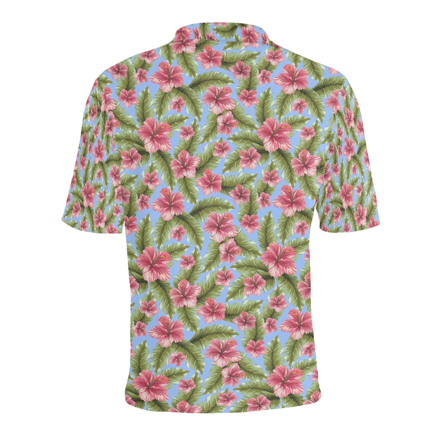Tropical Flower Print Design LKS301 Men Polo Shirt