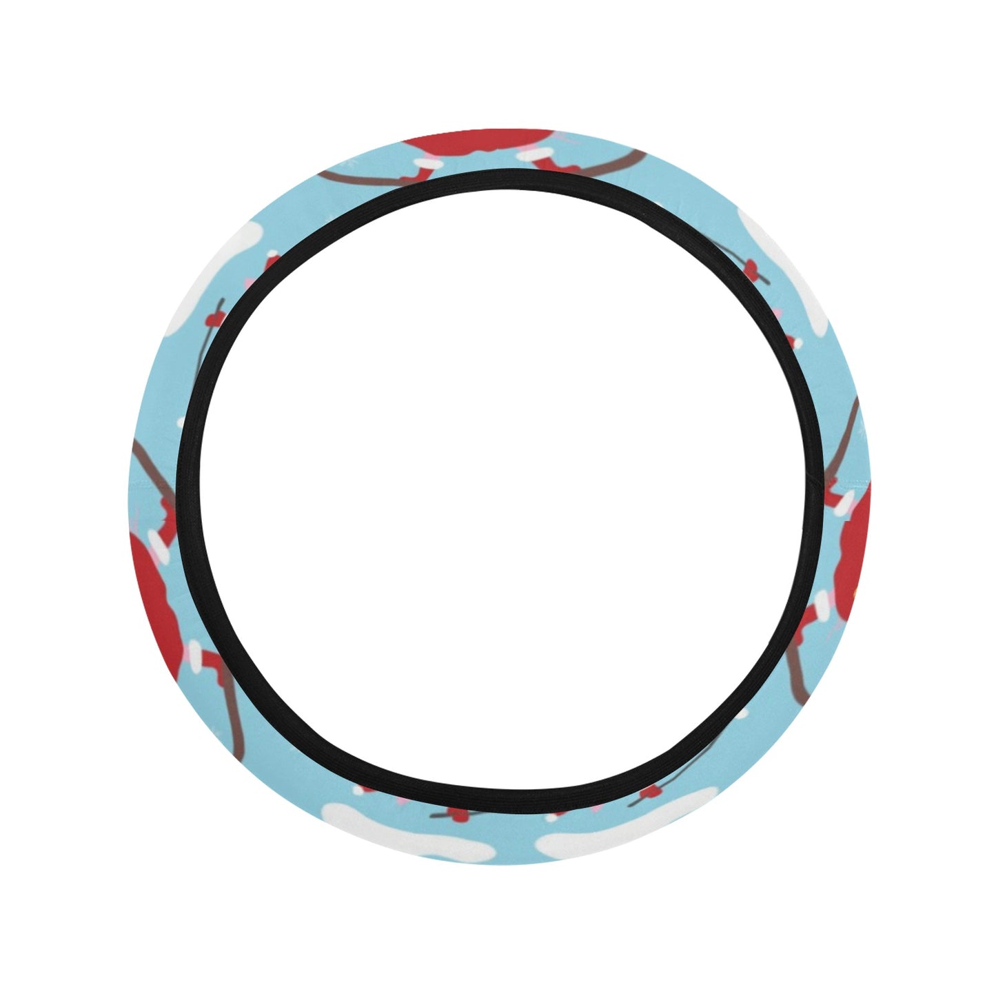 Ski Print Design LKS309 Steering Wheel Cover with Elastic Edge