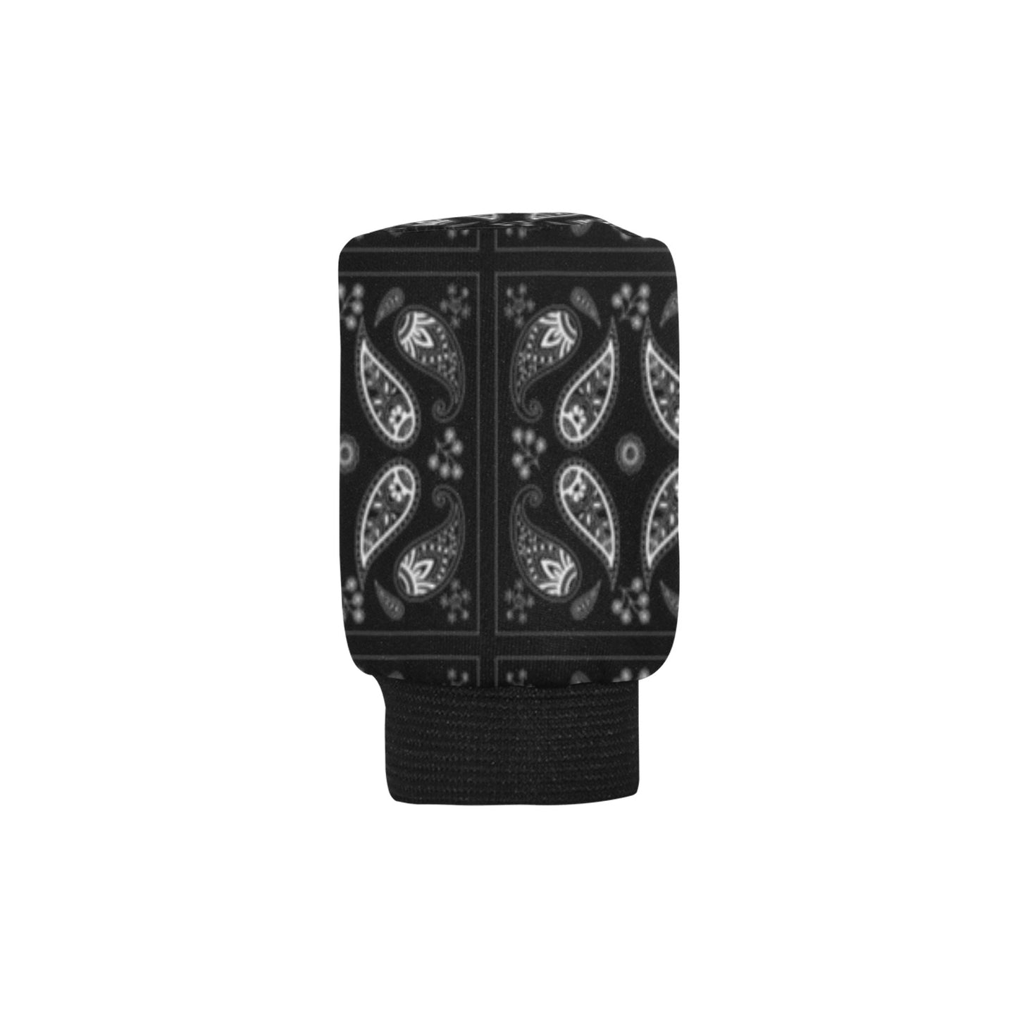 Bandana Paisley Black Print Design LKS308 Car Shift Knob and Hand Brake Covers