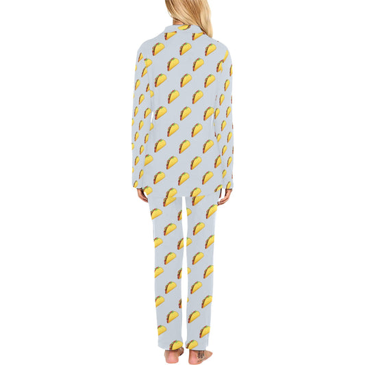 Taco Print Design LKS304 Women's Long Pajama Set