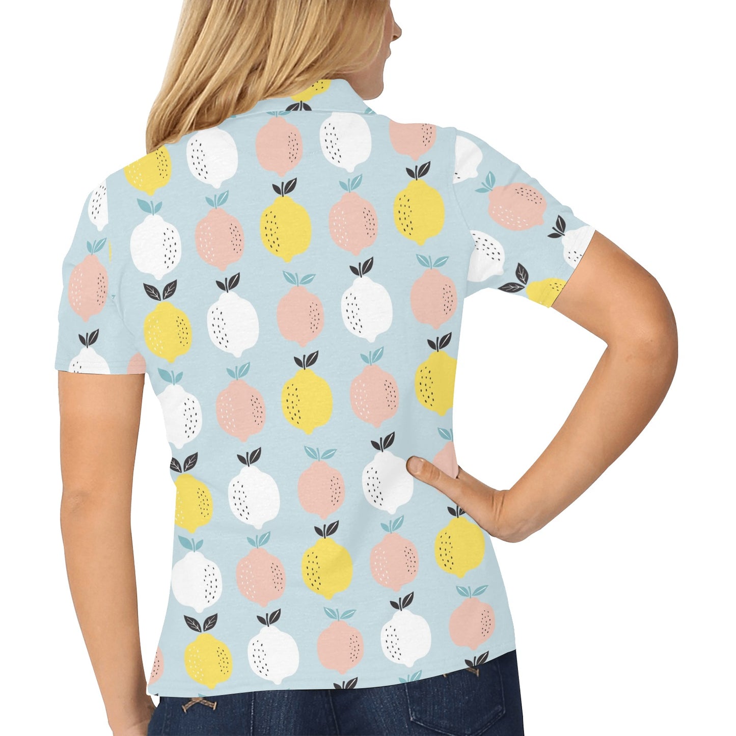 Citrus Pattern Print Design 03 Women's Polo Shirt