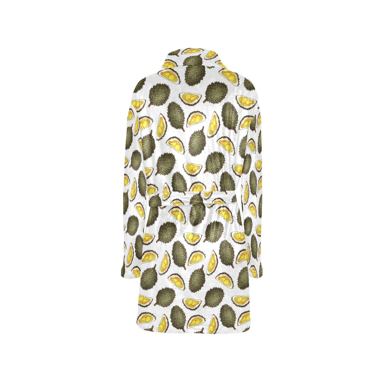 Durian Pattern Print Design DR03 Women's Fleece Robe