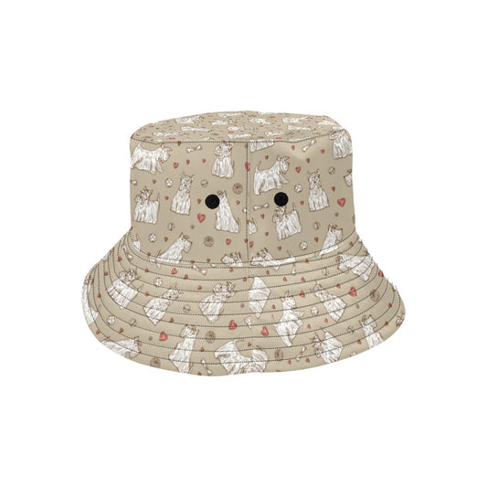 Scottish Terriers Print Design LKS3017 Unisex Bucket Hat