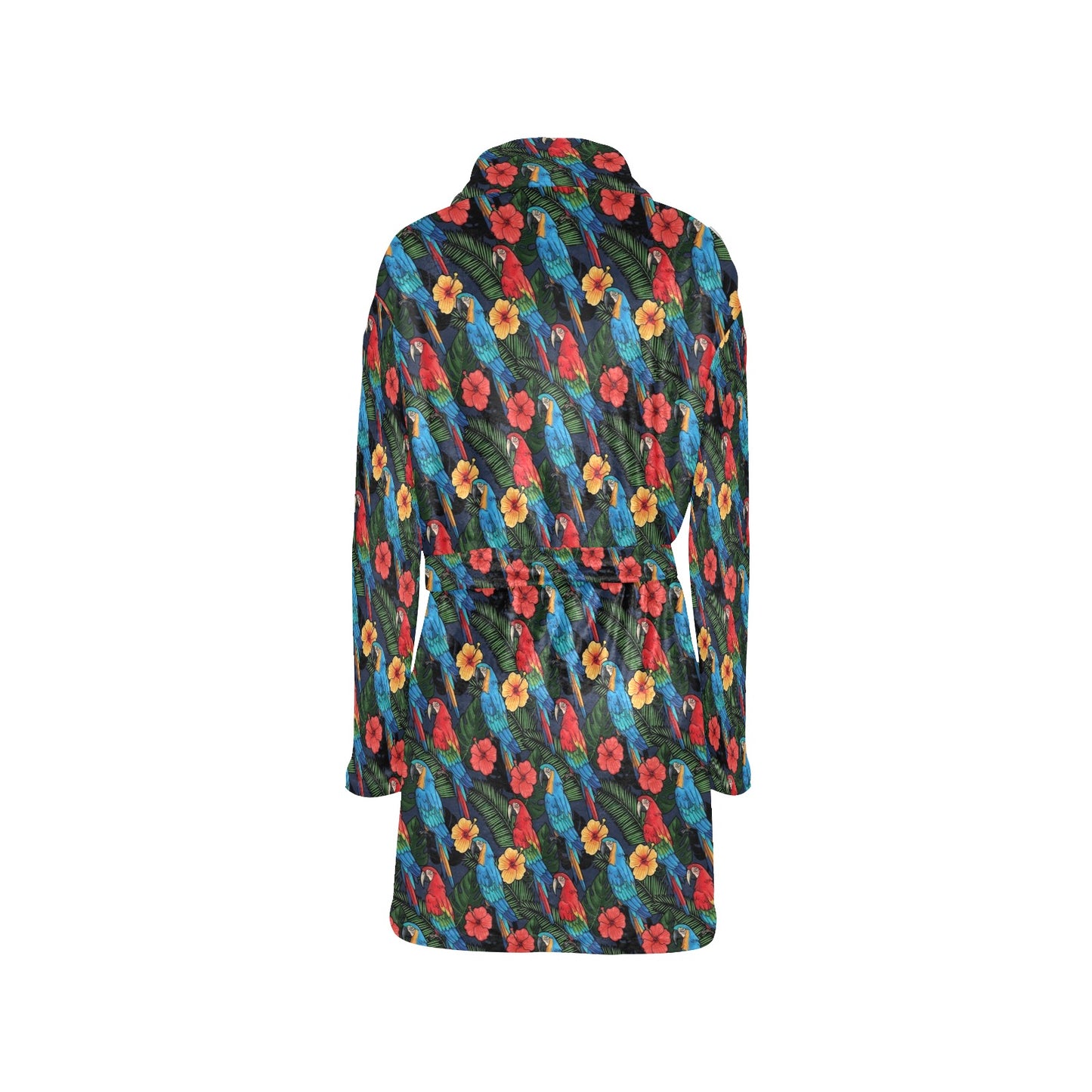 Parrot Pattern Print Design A01 Women's Fleece Robe