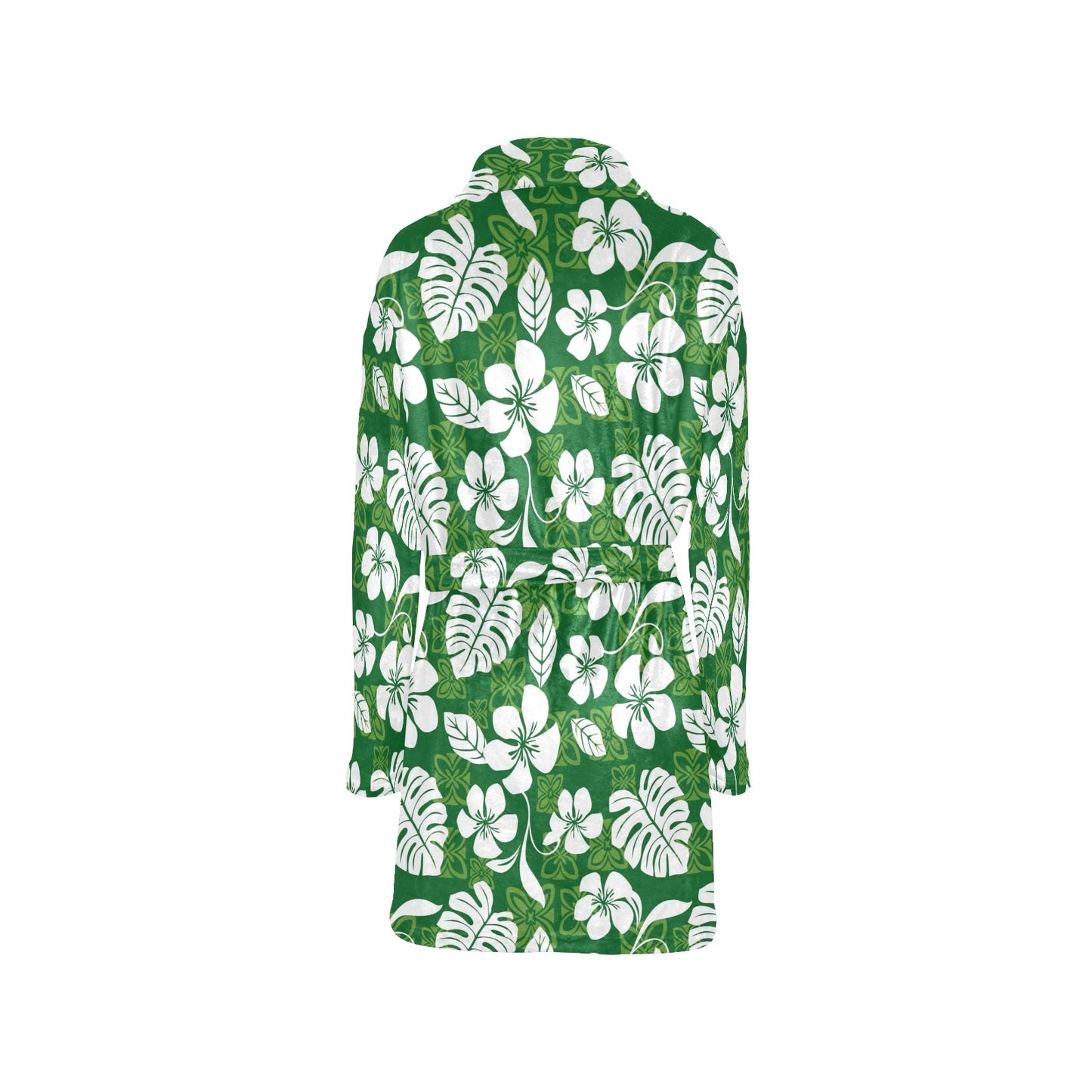 Hawaiian Themed Pattern Print Design H016 Women's Fleece Robe