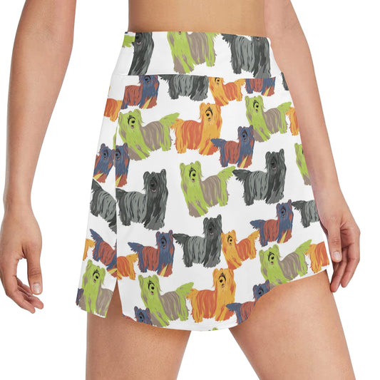 Skye Terriers Print Design LKS301 17" Golf & Pickleball Skort with Pockets