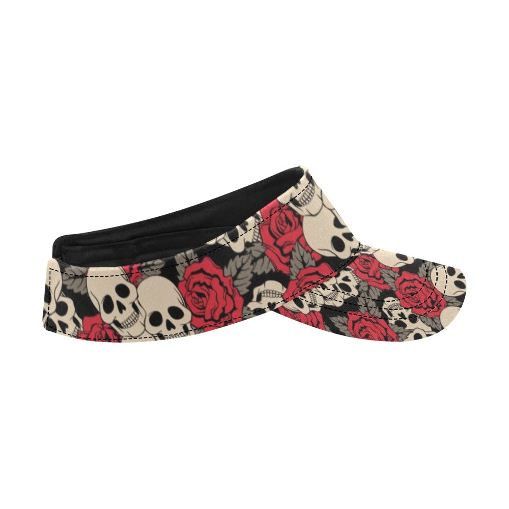 Skull And Roses Print Design LKS301 Unisex Sun Visor
