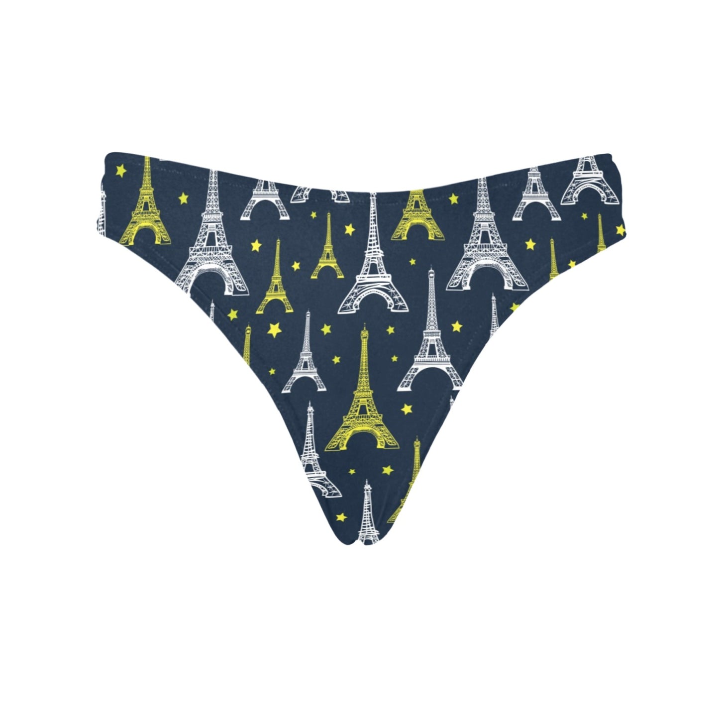 Eiffel Tower Star Print Women's Thongs
