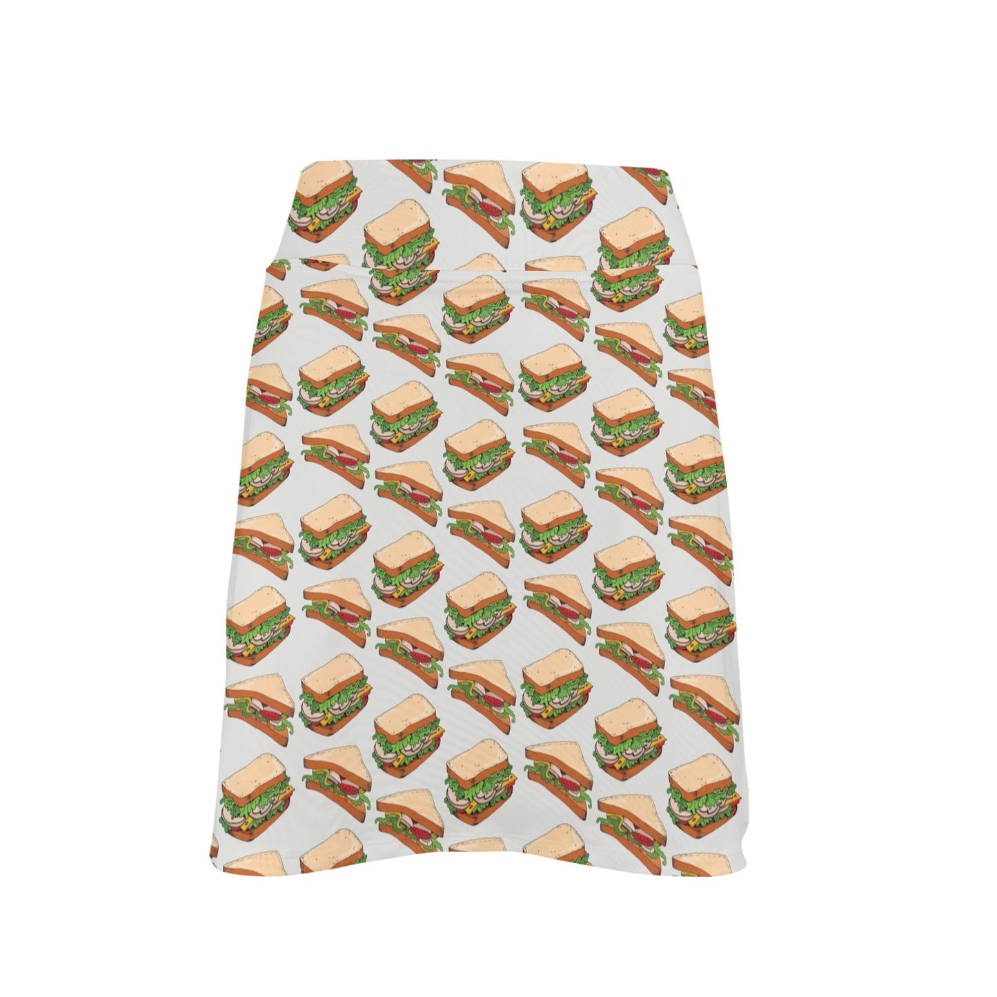 Sandwich Print Design LKS302 Women's Golf Skirt with Pocket