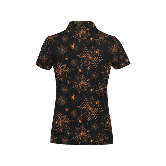 Spider Web Print Design LKS306 Women's Polo Shirt