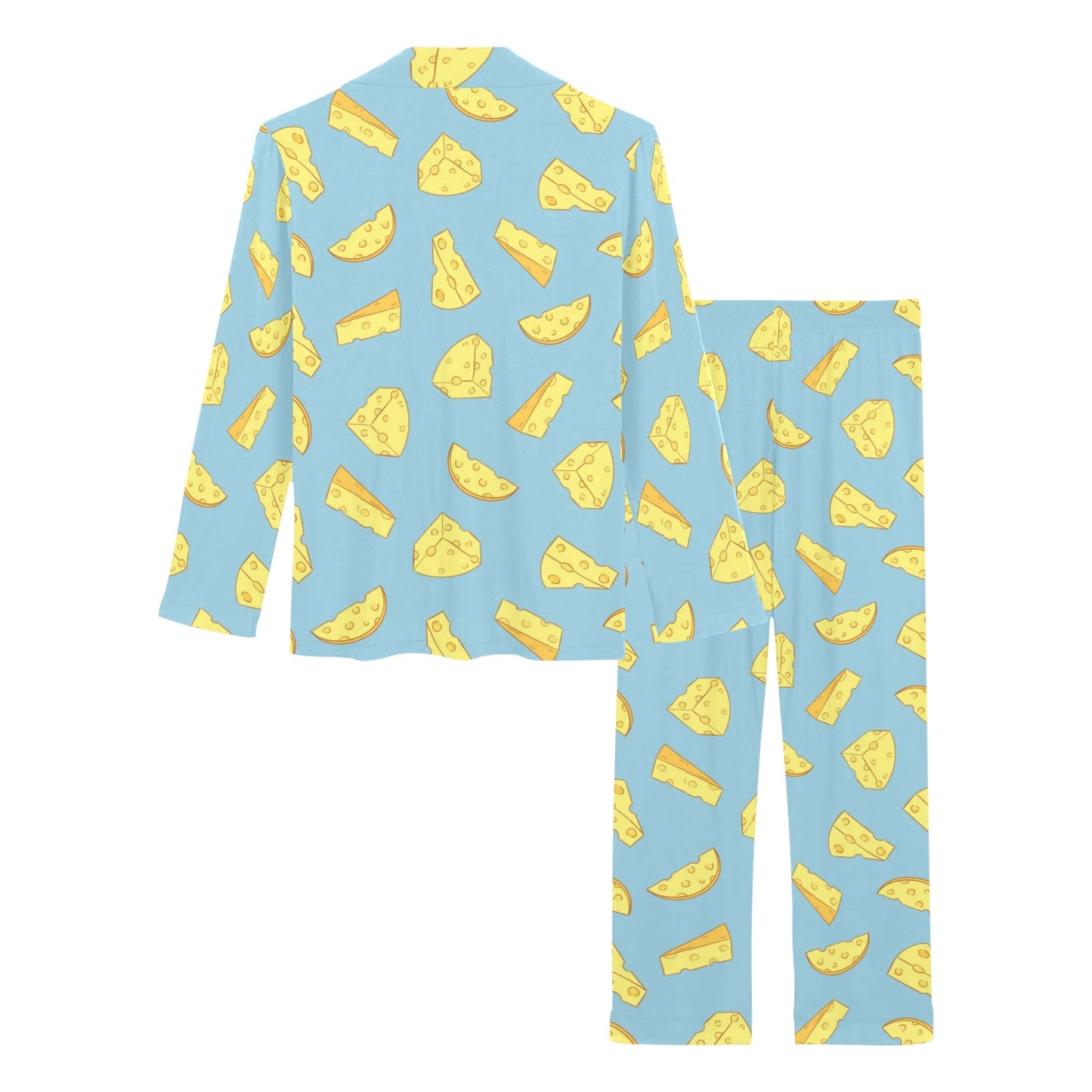 Cheese Pattern Print Design 04 Women's Long Pajama Set