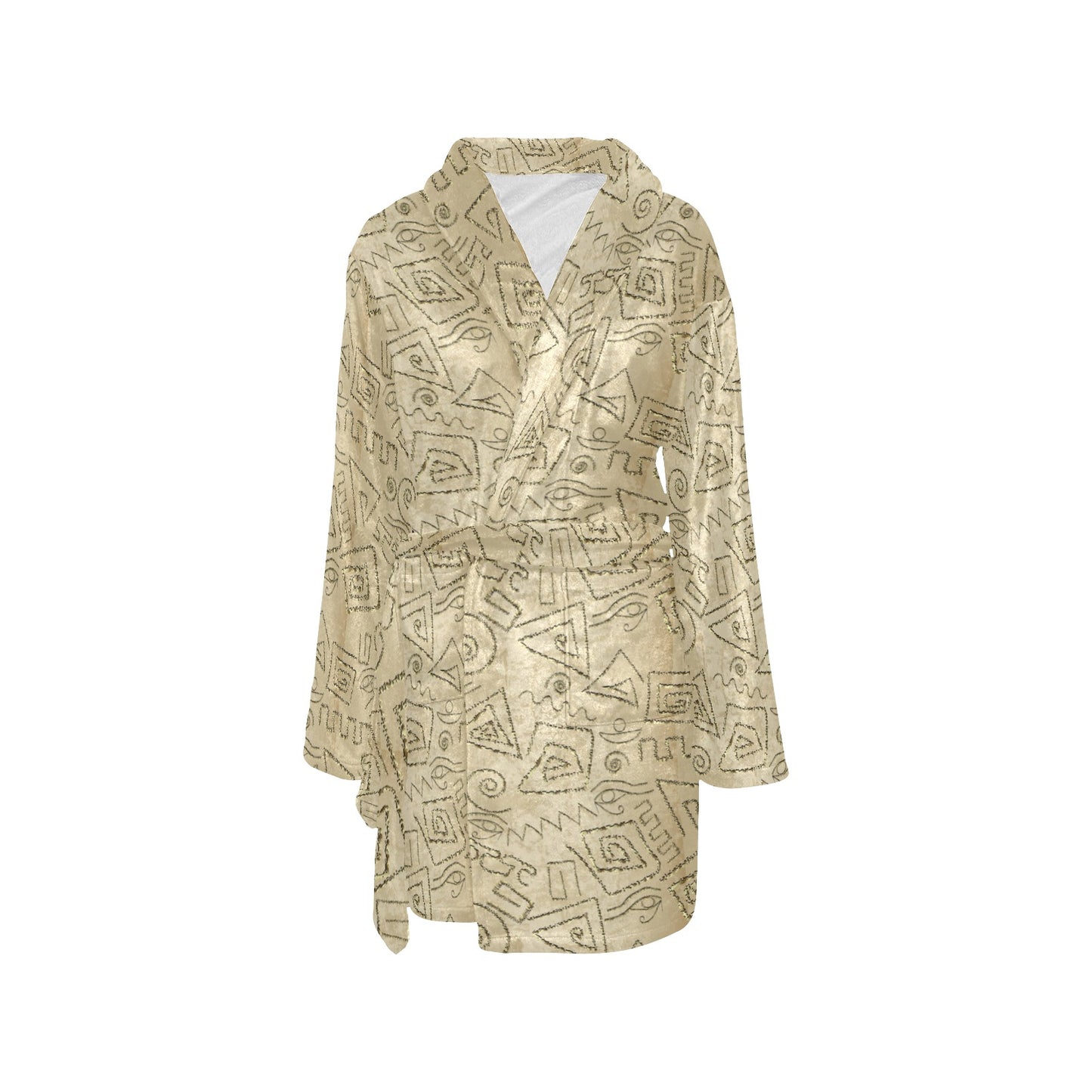 Ancient Greek Print Design LKS3013 Women's Fleece Robe