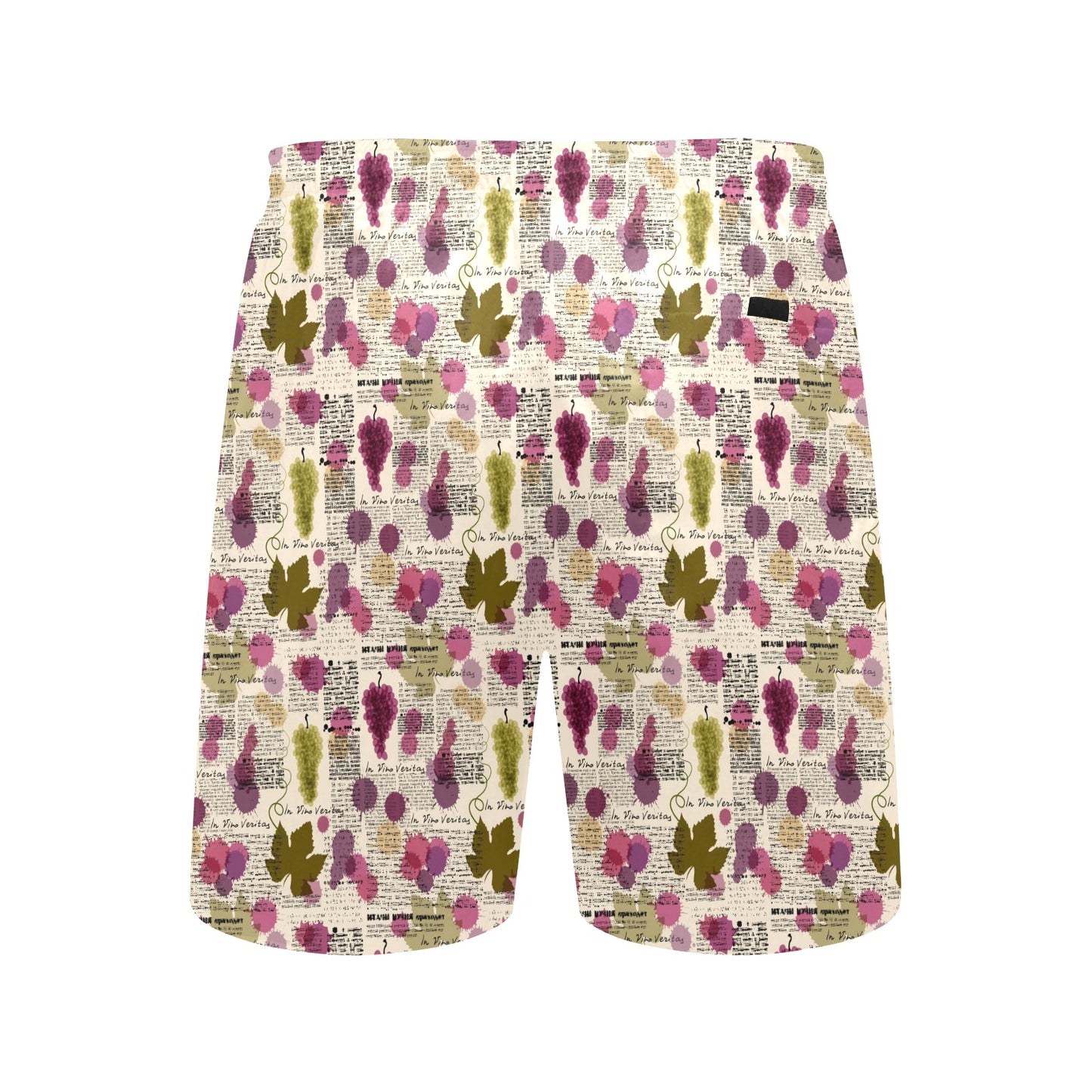 Wine Style Design Print Men's Swim Trunks Beach Shorts
