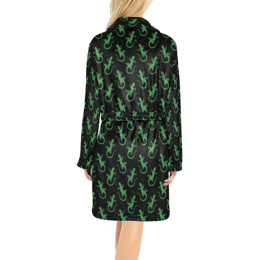 lizard Print Design LKS401 Women's Fleece Robe