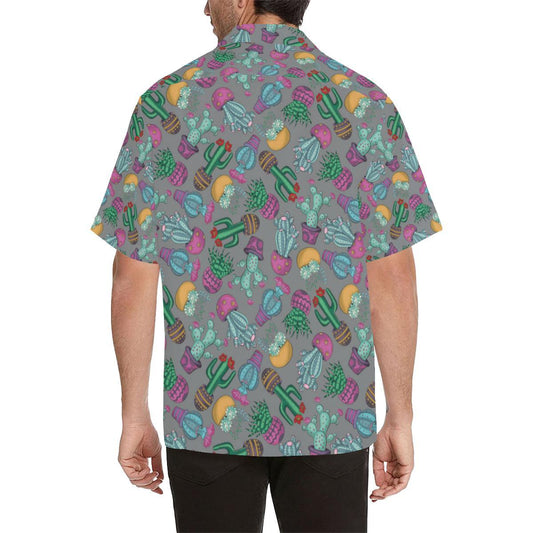 Cactus Colorful Print Pattern Men Aloha Hawaiian Shirt