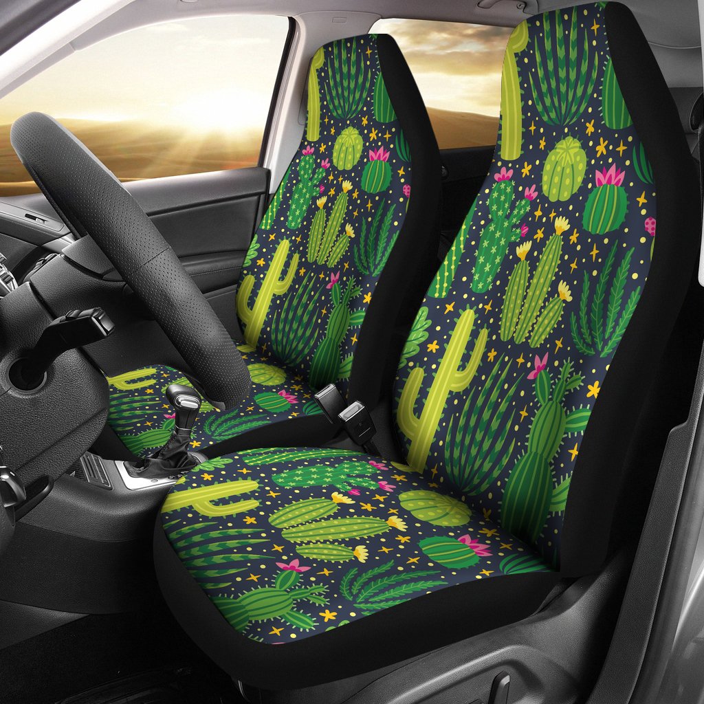 Cactus Cute Print Pattern Universal Fit Car Seat Covers