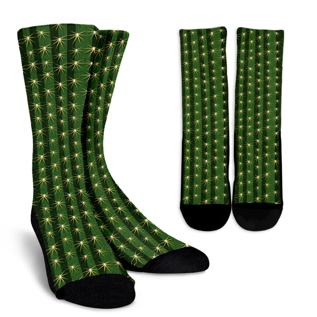 Cactus Skin Print Pattern Crew Socks