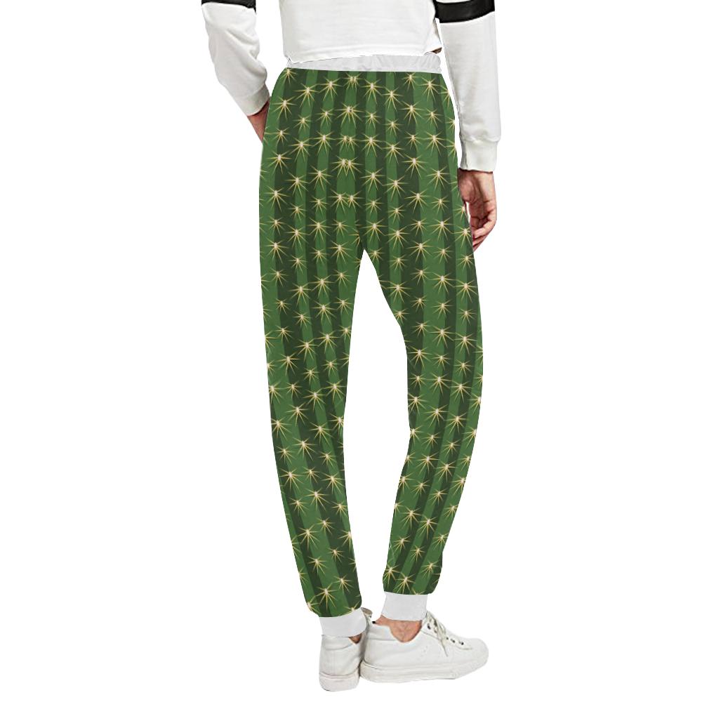 Cactus Skin Print Pattern Unisex Casual Sweatpants (Model L11)-JTAMIGO.COM
