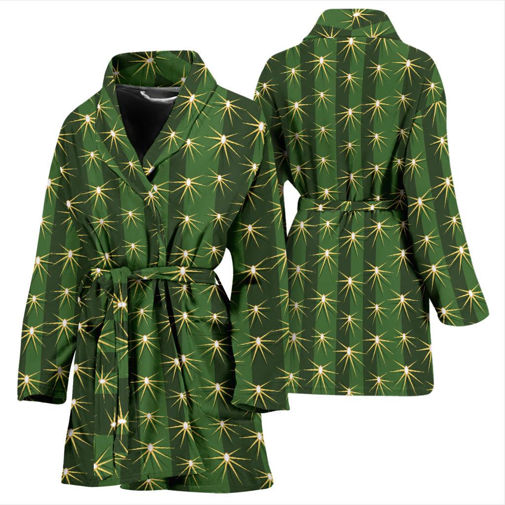 Cactus Skin Print Pattern Women Bath Robe-JTAMIGO.COM