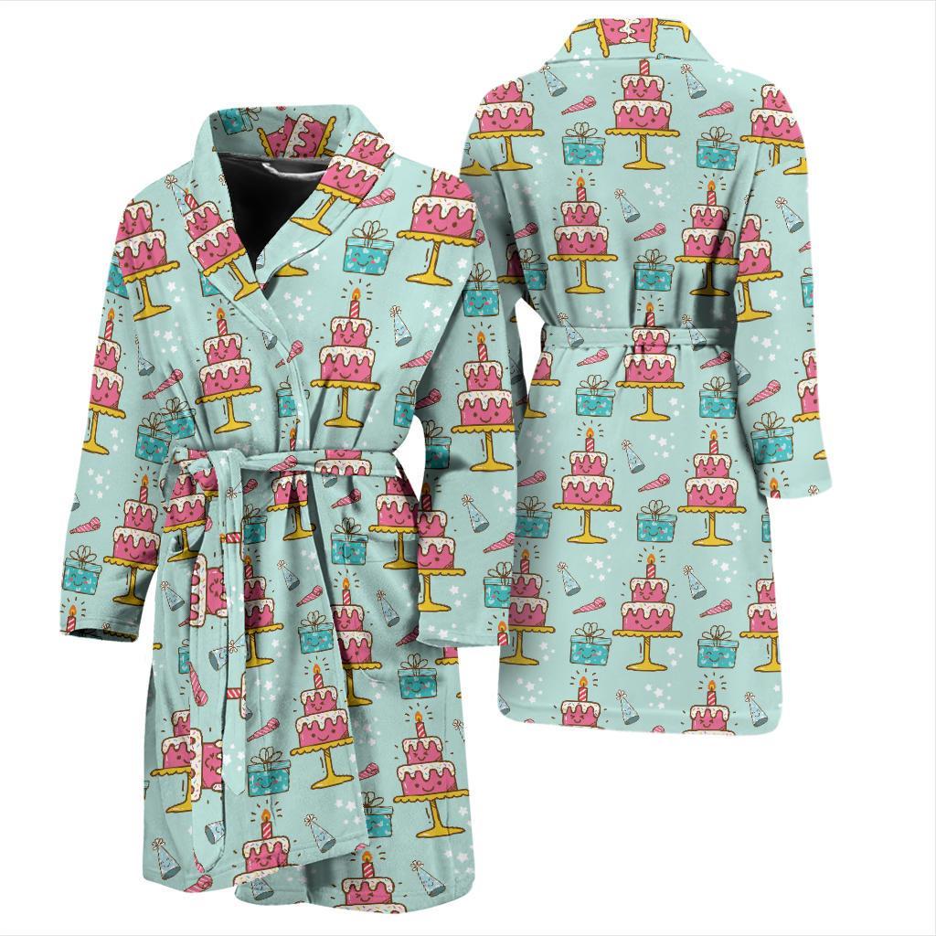 Cake Pattern Print Design 06 Men Bathrobe-JORJUNE.COM