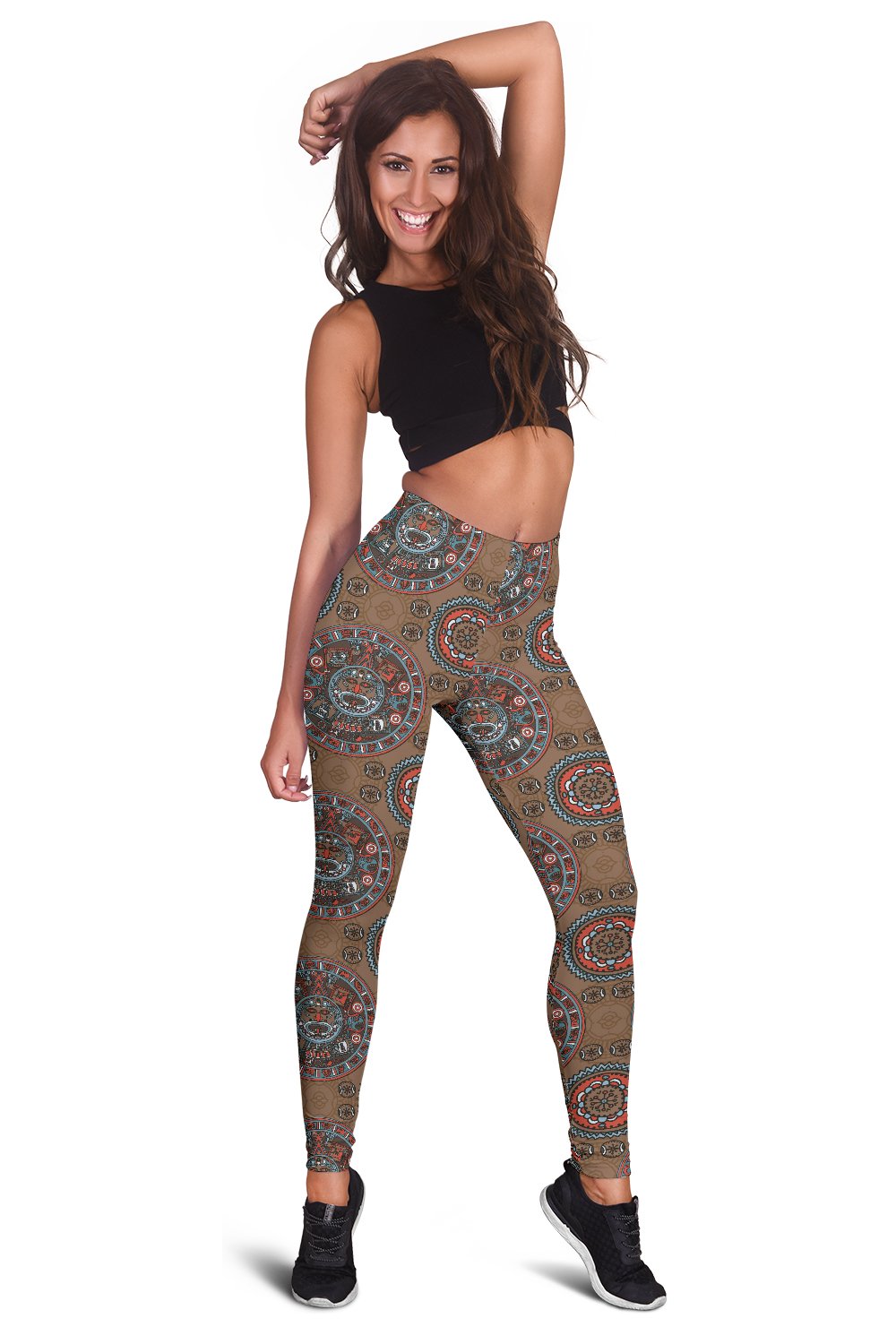 Calendar Aztec Design Print Pattern Women Leggings