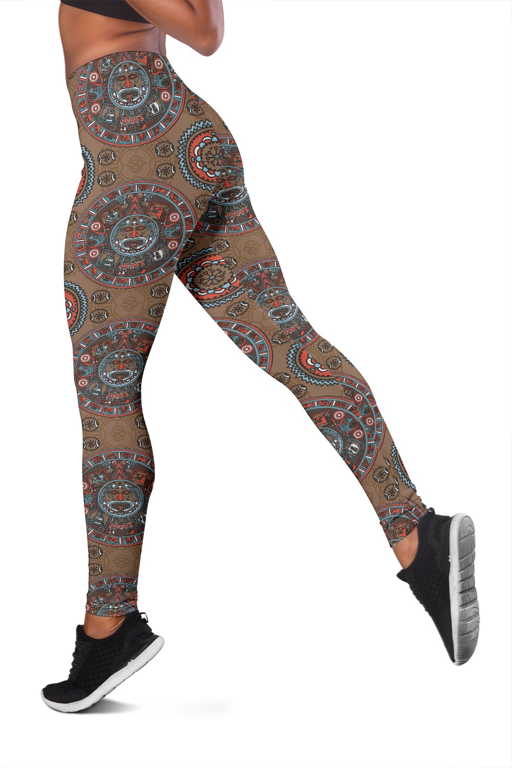 Calendar Aztec Design Print Pattern Women Leggings