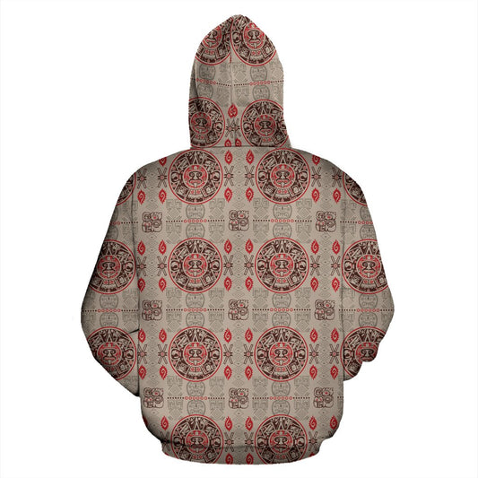 Calendar Aztec Print Pattern Pullover Hoodie